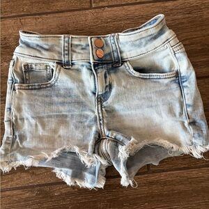 BKE Light Blue Frayed YOUTH Jean Shorts